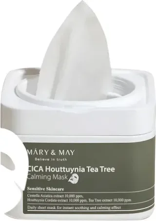 Mary&May Cica Houttuynia Tea Tree Calming Mask (30 hojas)